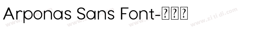 Arponas Sans Font字体转换 Arponas Sans Font字体转换